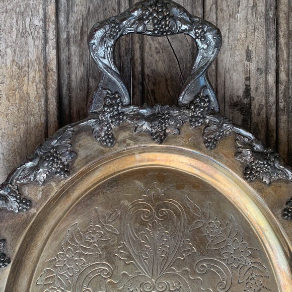 Vintage Serving Tray With Handles - Picture 3 of 14
